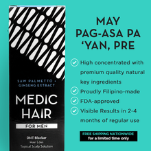 Load image into Gallery viewer, Medic Hair - Guaranteed Effective Hair Growth Solution in the Philippines