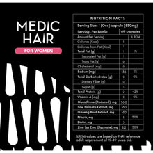 Load image into Gallery viewer, Medic Hair for Women Hair Regrowth Food Supplement - 60 capsules

